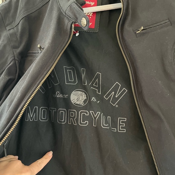 Women’s Black Indian Motorcycle Jacket Small - Picture 3 of 4